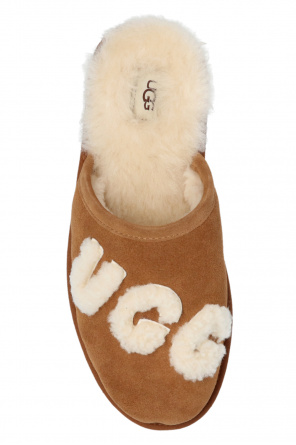 Abela genuine shearling flip flop hotsell